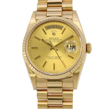 将图像加载到图库查看器中，ROLEX Day-Date W36mm 18K Yellow Gold Champagne Gold Dial 18238
