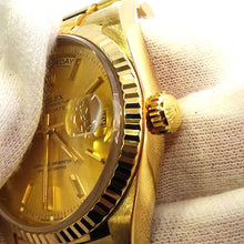 将图像加载到图库查看器中，ROLEX Day-Date W36mm 18K Yellow Gold Champagne Gold Dial 18238
