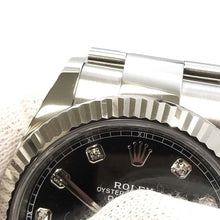 将图像加载到图库查看器中，ROLEX Datejust W41mm Stainless Steel K18WG Black Dial 126334G
