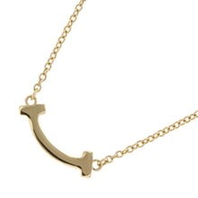 Load image into Gallery viewer, TIFFANY&amp;Co. T Smile Pendant Mini 62617683 18K Yellow Gold
