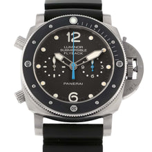 Load image into Gallery viewer, PANERAI Submersible 1950 3 Days Flyback Chrono W47mm TI Rubber Black Dial PAM00615
