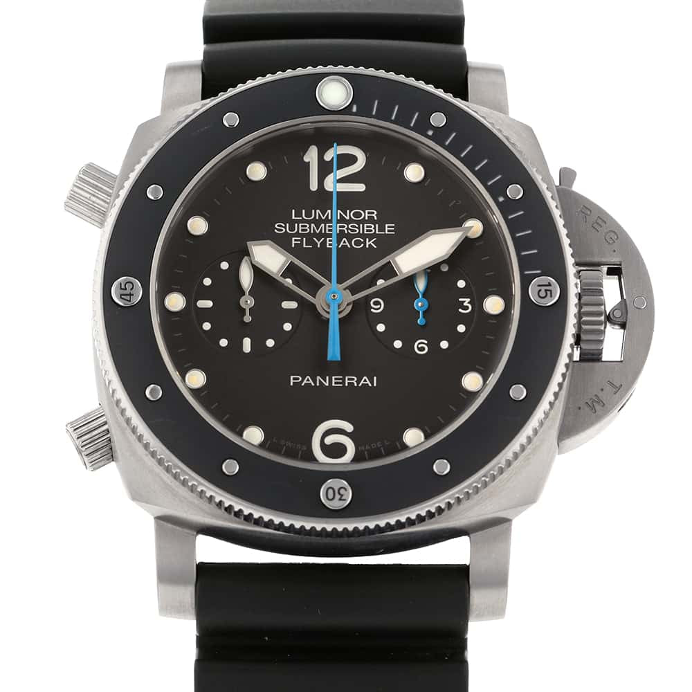 PANERAI Submersible 1950 3 Days Flyback Chrono W47mm TI Rubber Black DialPAM00615