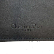 将图像加载到图库查看器中，Dior Lady Dior Cannage Small Zip Card Holder Black S04780NMJ Lambskin
