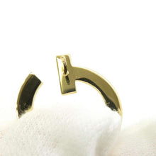 将图像加载到图库查看器中，TIFFANY&amp;Co. T One Open Hoop Earrings 68408083 18K Yellow Gold
