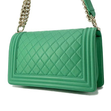 Load image into Gallery viewer, CHANEL Boy Chanel ChainShoulder Bag Green A67086 Lambskin Size 25
