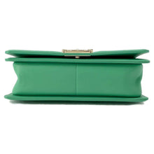 Load image into Gallery viewer, CHANEL Boy Chanel ChainShoulder Bag Green A67086 Lambskin Size 25
