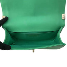 Load image into Gallery viewer, CHANEL Boy Chanel ChainShoulder Bag Green A67086 Lambskin Size 25
