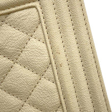 Load image into Gallery viewer, CHANEL Boy Chanel ChainShoulder Bag Ivory A67085 Caviar Leather Size 20
