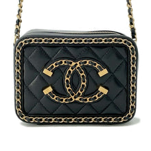 Load image into Gallery viewer, CHANEL CCFiligree Mini ChainShoulder Black A84452 Lambskin
