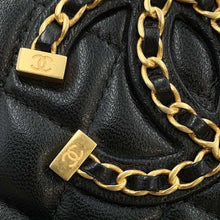 Load image into Gallery viewer, CHANEL CCFiligree Mini ChainShoulder Black A84452 Lambskin
