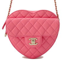 Load image into Gallery viewer, CHANEL Heart Shape ChainShoulder Bag Pink AS3191 Lambskin
