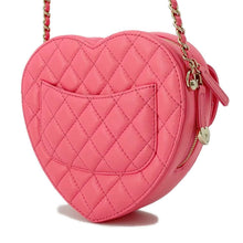 Load image into Gallery viewer, CHANEL Heart Shape ChainShoulder Bag Pink AS3191 Lambskin
