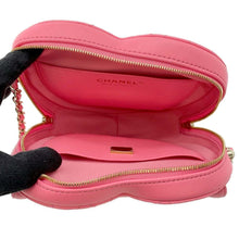 Load image into Gallery viewer, CHANEL Heart Shape ChainShoulder Bag Pink AS3191 Lambskin
