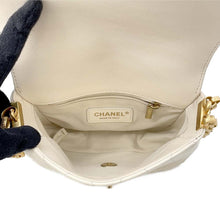 Load image into Gallery viewer, CHANEL Matelasse Coin Motif ChainShoulder Bag White AS2222 Lambskin
