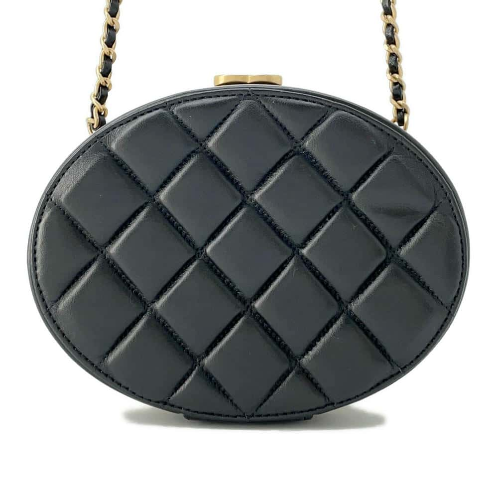 CHANEL Chain vanity bag Black Lambskin