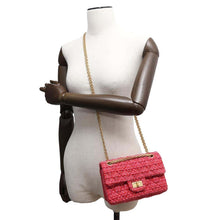 Load image into Gallery viewer, CHANEL 2.55 ChainShoulder Bag Red AS0874 Tweed Size Mini
