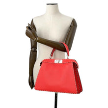 Load image into Gallery viewer, FENDI Peekaboo ICYU Selleria Red 8BN321 Leather Size Medium
