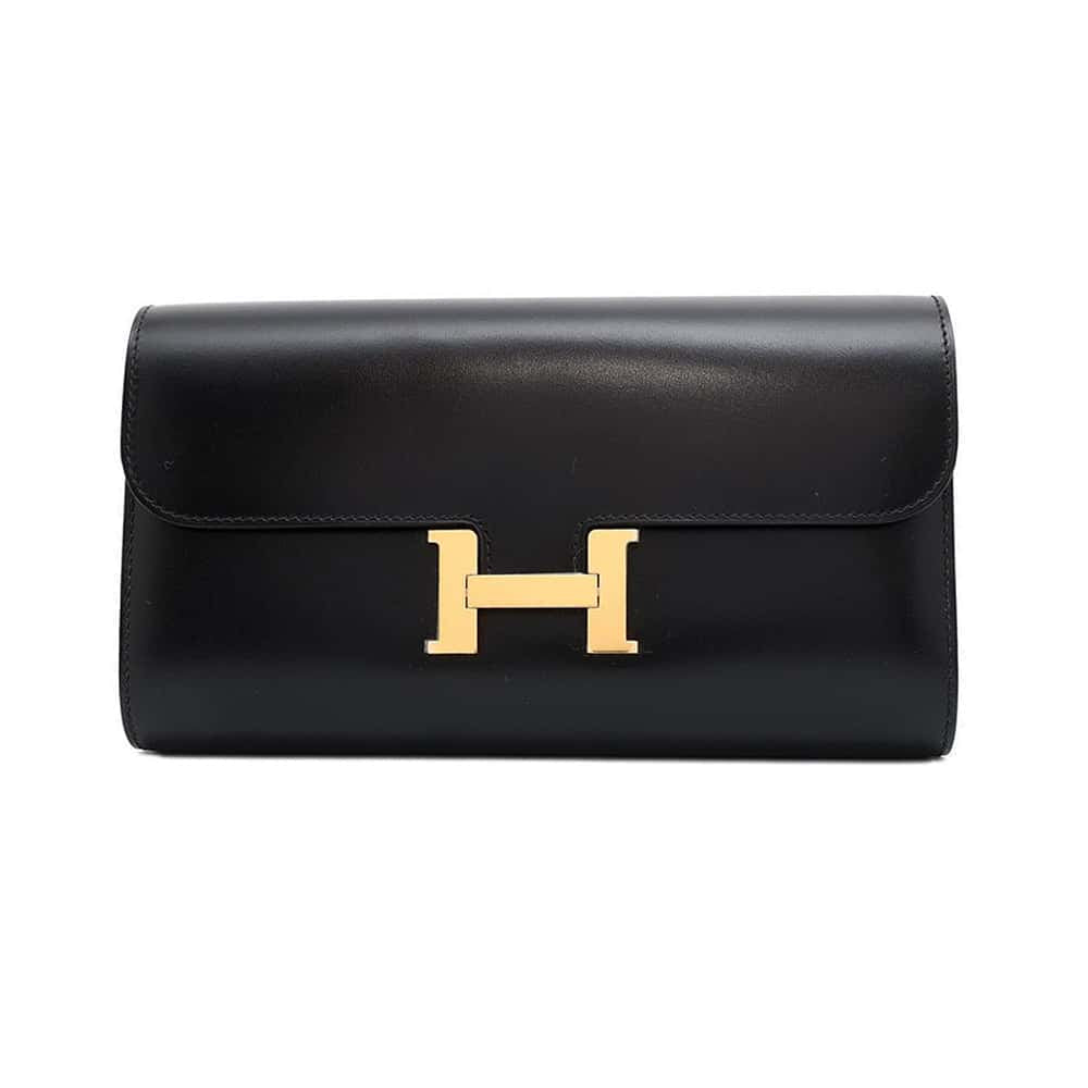 HERMES Constance to Go Black Box Calf Leather