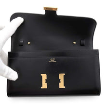 将图像加载到图库查看器中，HERMES Constance to Go Black Box Calf Leather
