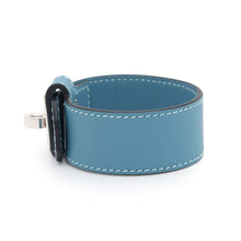 Load image into Gallery viewer, HERMES Kelly Twist Bracelet Size T2 New Blue Jean Swift Leather
