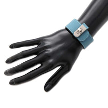 Load image into Gallery viewer, HERMES Kelly Twist Bracelet Size T2 New Blue Jean Swift Leather
