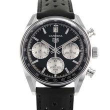 Load image into Gallery viewer, TAG HEUER Carrera Chronograph W39mm Stainless Steel Leather Black Dial CBS2210.FC6534
