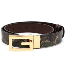 将图像加载到图库查看器中，GUCCI GUCCI x Palace GG Supreme Belt Size 85・34 Green/Brown/Multicolor 723154 Leather GG SupremeCanvas
