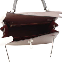 Load image into Gallery viewer, HERMES Kelly Sellier tricolor RougeSellier/Black/Mauve Pale Epsom Size 25
