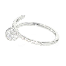 Load image into Gallery viewer, CARTIER Juste Un Clou Ring Small Model Semi-Pavé Size 52/#12 SmallB4231600 18K White Gold
