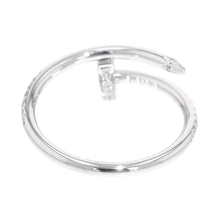 Load image into Gallery viewer, CARTIER Juste Un Clou Ring Small Model Semi-Pavé Size 52/#12 SmallB4231600 18K White Gold
