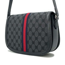 将图像加载到图库查看器中，BALENCIAGA GUCCI Collaboration The Hacker Project Shoulder Bag Black680121 Canvas Leather
