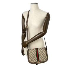 将图像加载到图库查看器中，BALENCIAGA GUCCI Collaboration The Hacker Project Shoulder Bag Beige/Brown 680121 PVC Coated Canvas Leather
