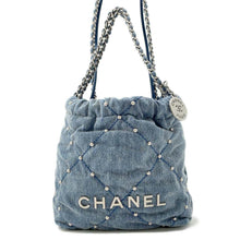 Load image into Gallery viewer, CHANEL 22 ChainShoulder Blue AS3980 Denim Size Mini
