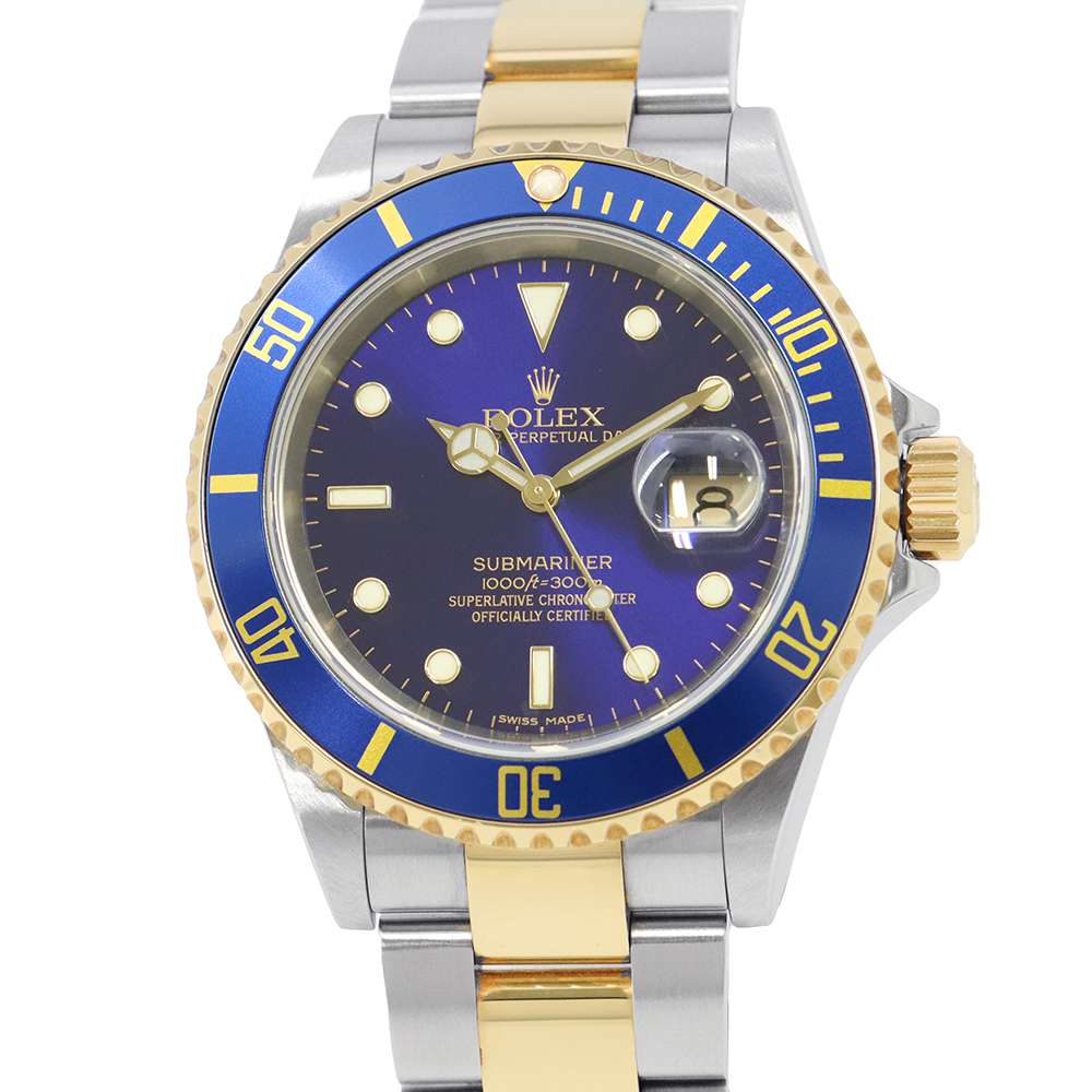 ROLEX Submariner Date W40mm Stainless Steel K18YG Blue Dial 16613