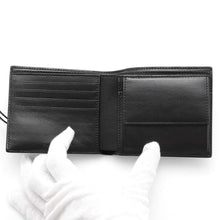 Load image into Gallery viewer, BALENCIAGA Crocodile embossed compact wallet Black650870 Embossed Leather
