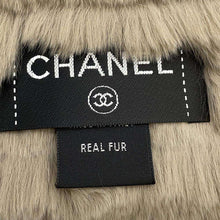 将图像加载到图库查看器中，CHANEL CC Logo Scarf Gray Orirug 100%
