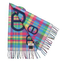 Load image into Gallery viewer, HERMES Scarf Tartan Maillon Blue/Multicolor Cashmere 100%
