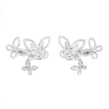 将图像加载到图库查看器中，GRAFF Triple Butterfly Silhouette Diamond EarringRGE1610 18K White Gold
