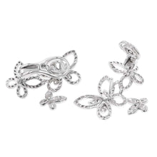 将图像加载到图库查看器中，GRAFF Triple Butterfly Silhouette Diamond EarringRGE1610 18K White Gold
