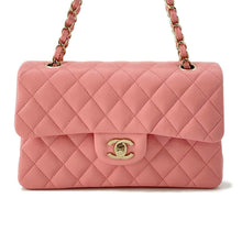 Load image into Gallery viewer, CHANEL Matelasse W Flap ChainShoulder Bag Pink A01113 Caviar Leather Size 23
