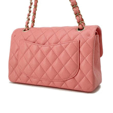 Load image into Gallery viewer, CHANEL Matelasse W Flap ChainShoulder Bag Pink A01113 Caviar Leather Size 23
