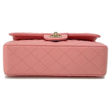 Load image into Gallery viewer, CHANEL Matelasse W Flap ChainShoulder Bag Pink A01113 Caviar Leather Size 23
