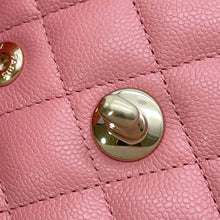 Load image into Gallery viewer, CHANEL Matelasse W Flap ChainShoulder Bag Pink A01113 Caviar Leather Size 23
