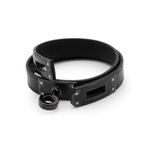 Load image into Gallery viewer, HERMES Kelly Double Tour Bracelet So Black Size T2 Black Chevre Myzore Goatskin
