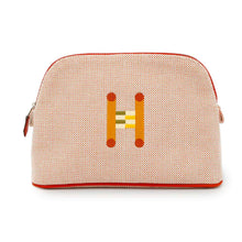 将图像加载到图库查看器中，HERMES BolidePouch Crazy H Orange/Ficelle Cotton100% Size MM
