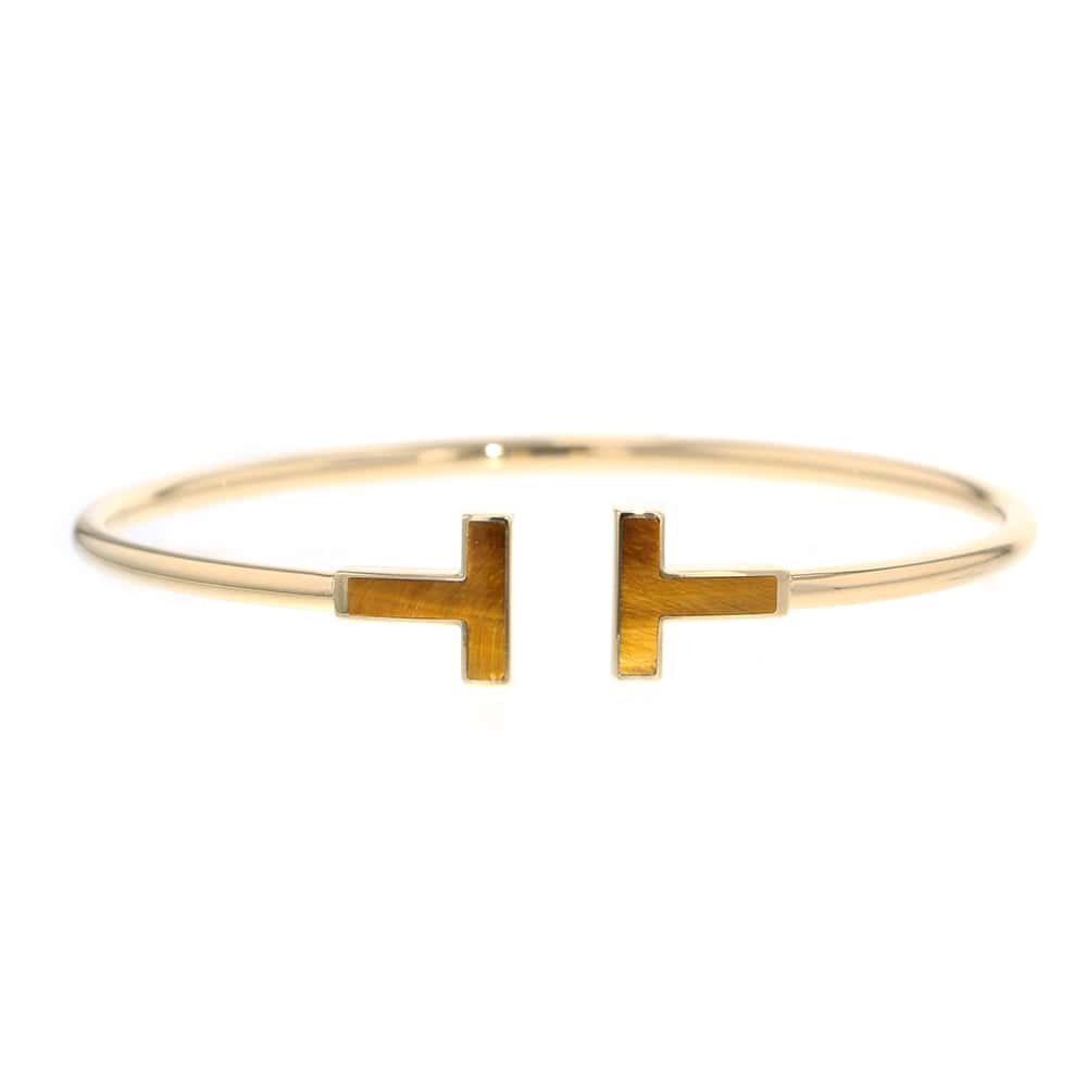 TIFFANY&Co. T-wire Bracelet Size Medium 18K Yellow Gold