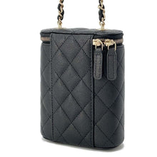 Load image into Gallery viewer, CHANEL Matelasse Small Vanity ChainShoulder Bag Black AP1466 Caviar Leather
