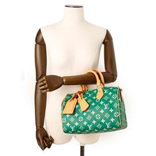 将图像加载到图库查看器中，LOUIS VUITTON Speedy P9 Bandouliere Vert M24423 Calf Leather Size 25
