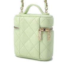 Load image into Gallery viewer, CHANEL Matelasse Small Vanity Shoulder Bag Light Green AP2503 Caviar Leather
