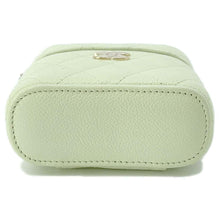 Load image into Gallery viewer, CHANEL Matelasse Small Vanity Shoulder Bag Light Green AP2503 Caviar Leather
